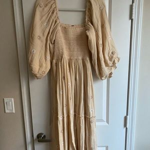 Free People Dahlia Embroidered Maxi Dress